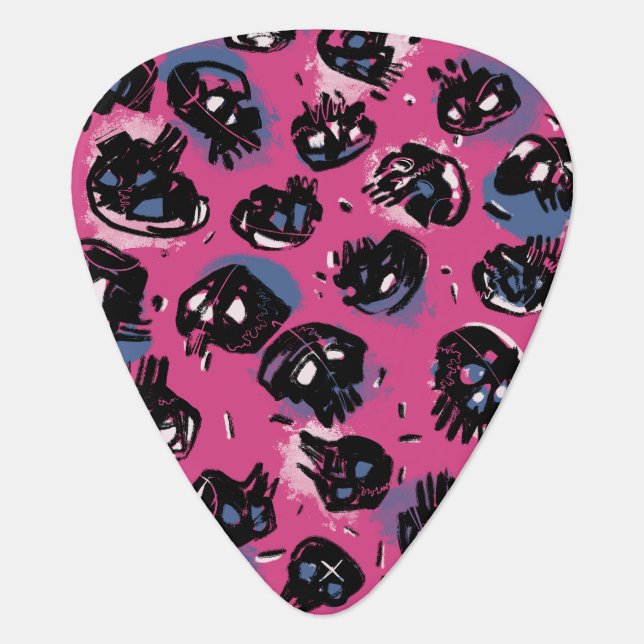 Pink scull emo Sports Toys & Games  Toys & Games   Guitar Pick (Front)