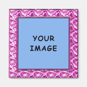 Pink Sculpted Photo Frame Magnet