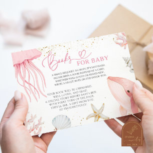 Pink Sea Books for Baby Enclosure Card