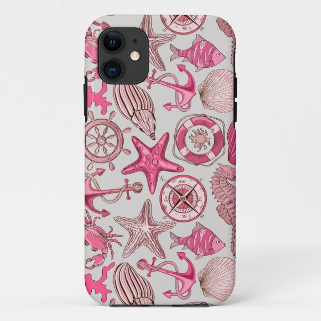 Pink Sea Pattern Case-Mate iPhone Case (Back)