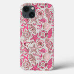 Pink Sea Pattern iPhone 13 Case
