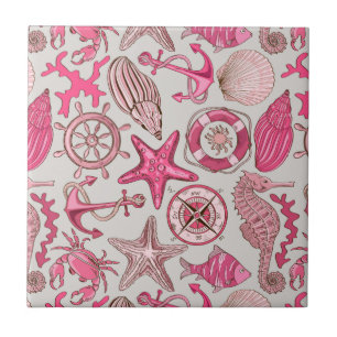 Pink Sea Pattern Tile