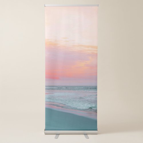 Pink Sea Quote Minimal Best Vertical  Retractable Banner