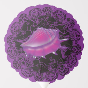 Pink sea shell balloon
