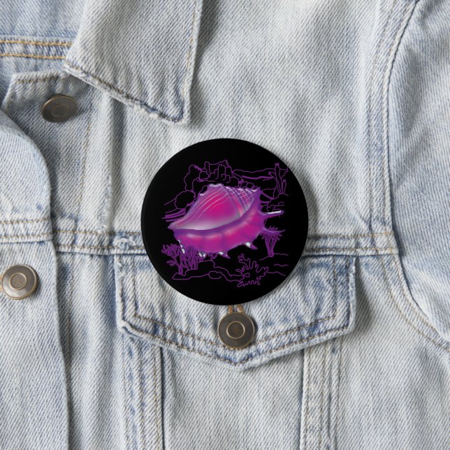Pink sea shell button (In Situ)
