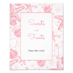 Pink Sea Shells Sweets And Treats  Photo Print at Zazzle