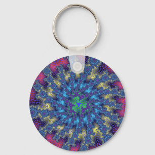 Pink Seafoam Burst Keychain