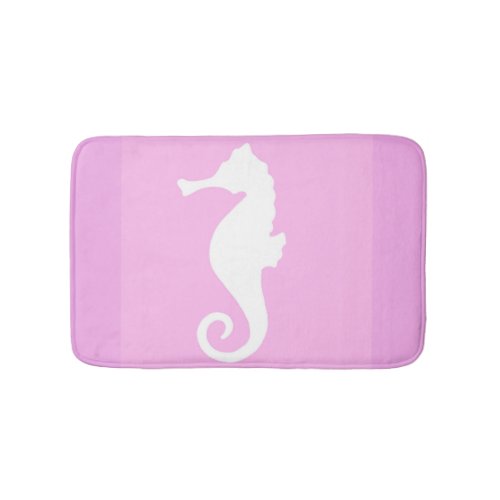 Pink Seahorse Bathroom Mat