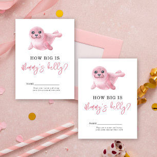 Pink seal - how big is mommy's belly enclosure card