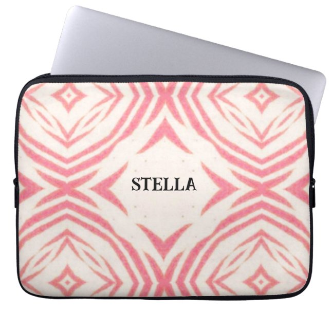 Pink Seamless Pattern Laptop Sleeve (Front)