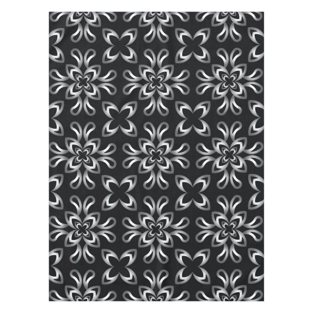 Pink seamless pattern on dark background tablecloth (Front)