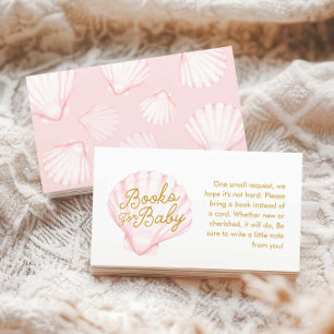 Pink Seashell Book Request Enclosure Card