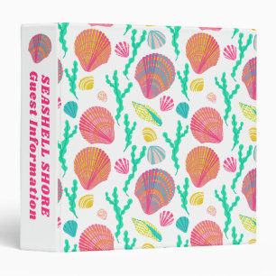Pink Seashells Beach Vacation Rental Information 3 Ring Binder