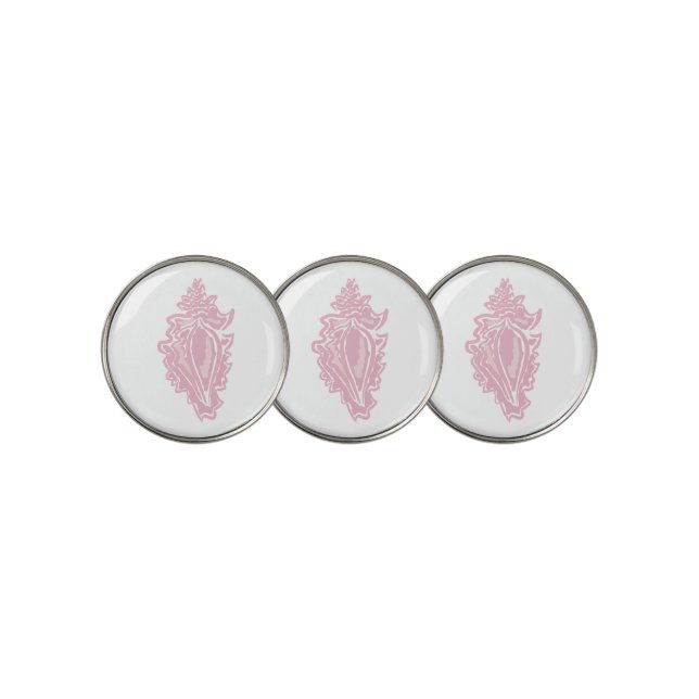 Pink Seashells  Golf Ball Marker (3 Up)