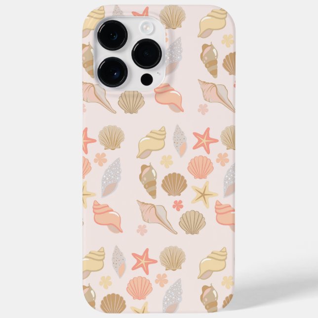 Pink Seashells Pattern Case-Mate iPhone Case (Back)