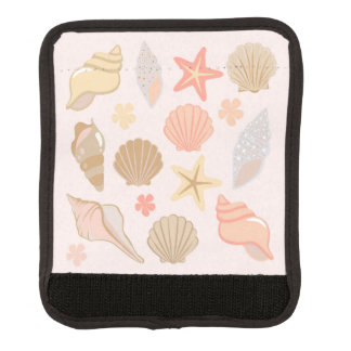 Pink Seashells Pattern Luggage Handle Wrap