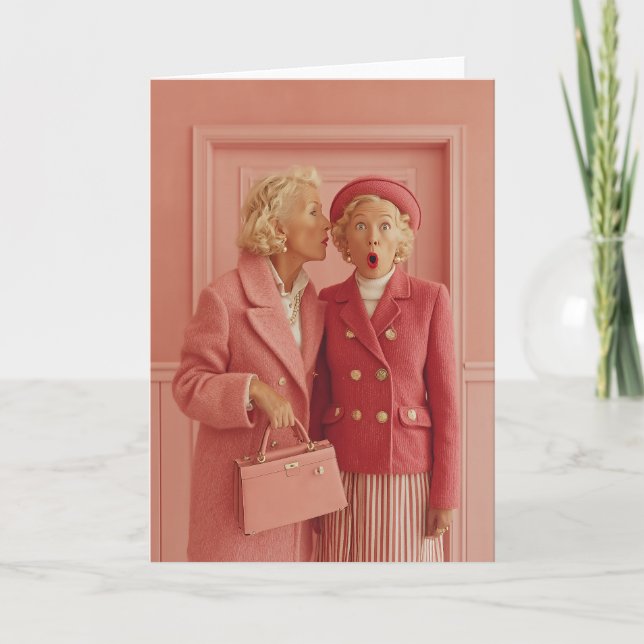 Pink Secrets and Surprised Style Card (Front)