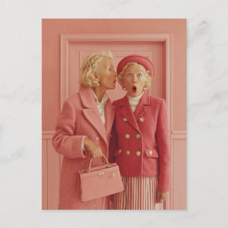 Pink Secrets and Surprised Style Postcard