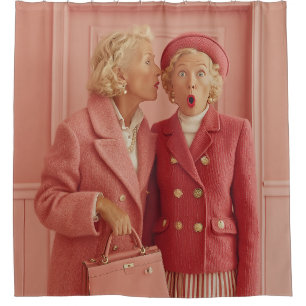 Pink Secrets and Surprised Style Shower Curtain
