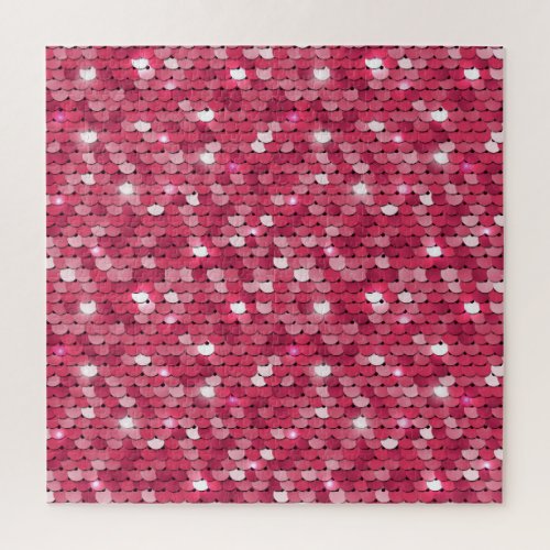 Pink sequined texture vintage pattern jigsaw puzzle