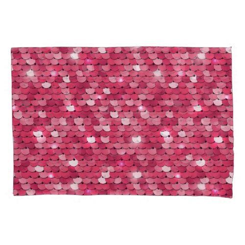 Pink sequined texture vintage pattern pillow case