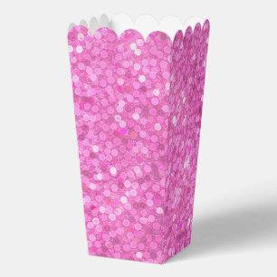 Pink Sequins Bling Favor Boxes