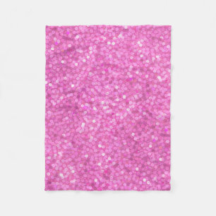 Pink Sequins Bling Fleece Blanket