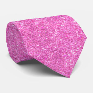 Pink Sequins Bling Neck Tie