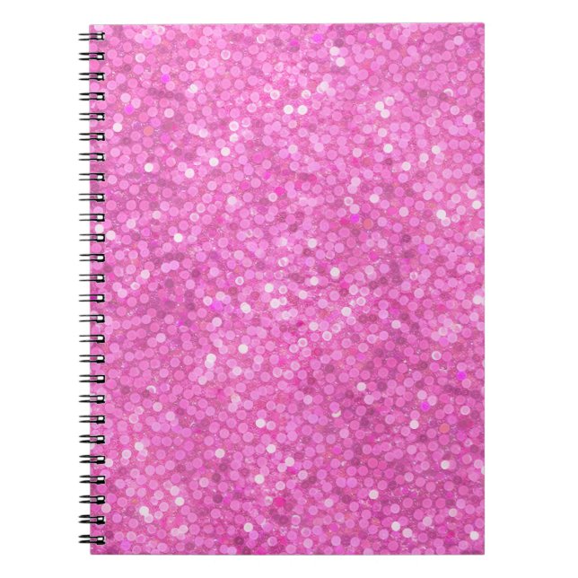 Pink Sequins Bling Notebook (Front)