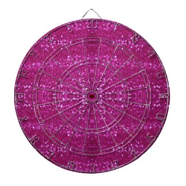 pink sequins dart board (Front)