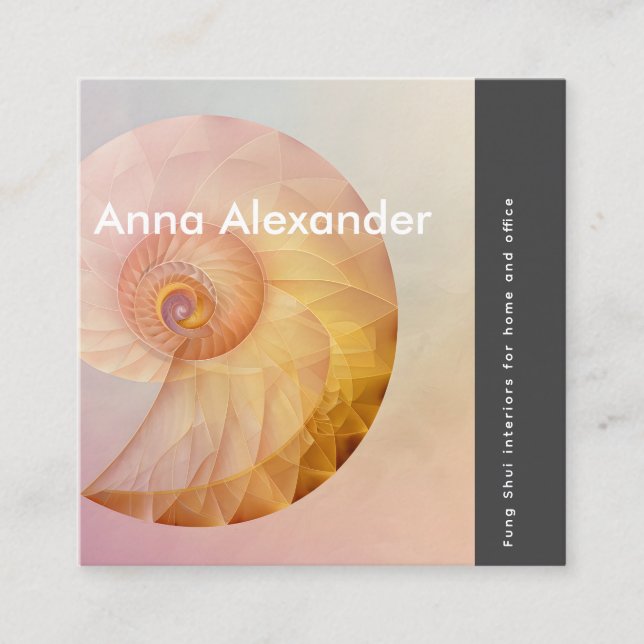 Pink Serenity Design 11 Square Business Card (Front)