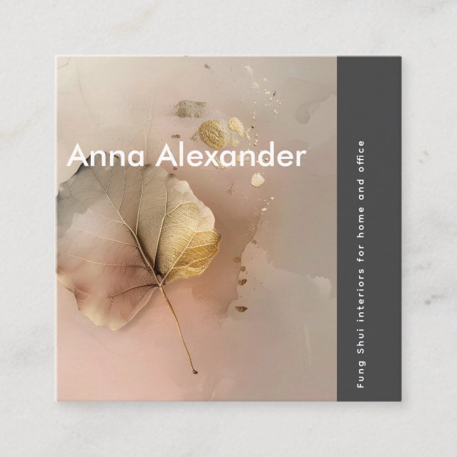 Pink Serenity Design 3 Square Business Card (Front)