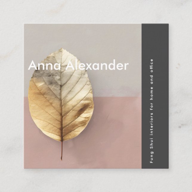 Pink Serenity Design 4 Square Business Card (Front)