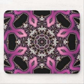 Pink Serpent Fractal Mandala Mousepad