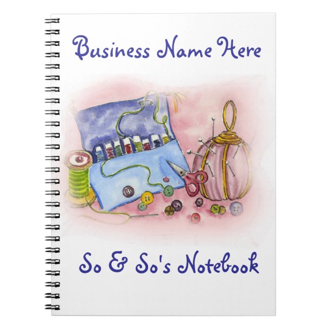 Pink Sewing Kit Notebook (Front)