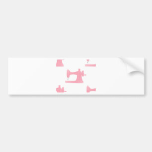 pink sewing machine bumper sticker