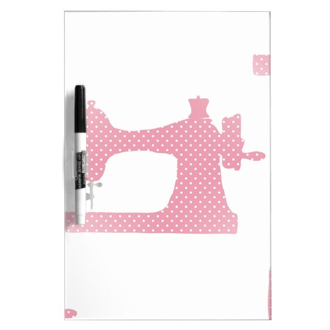pink sewing machine Dry-Erase board (Front)
