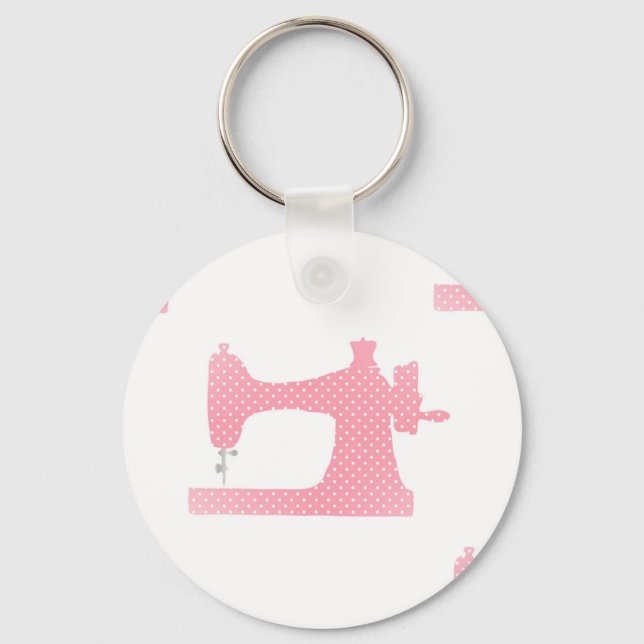 pink sewing machine keychain (Front)