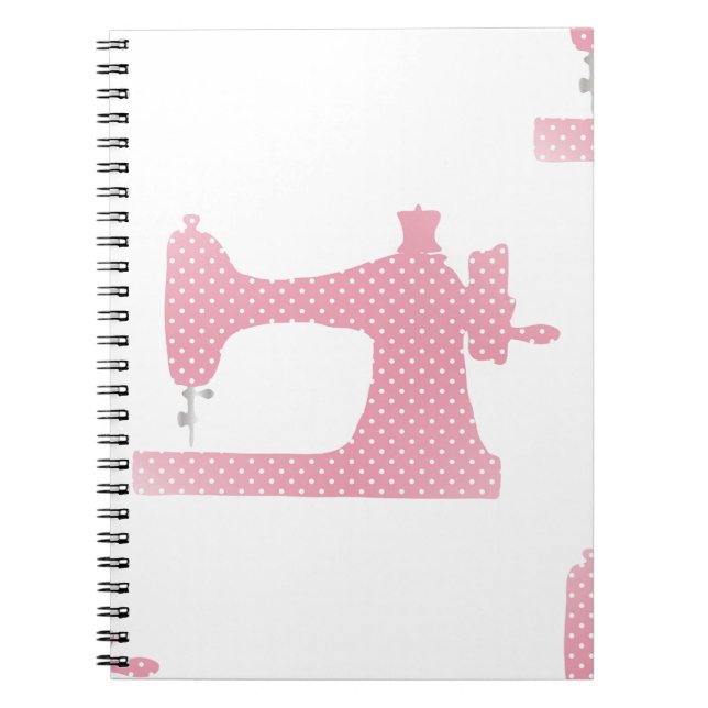 pink sewing machine notebook (Front)