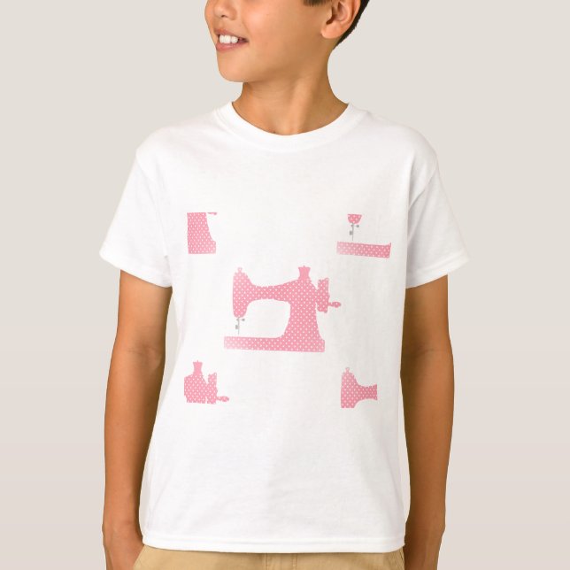 pink sewing machine T-Shirt (Front)