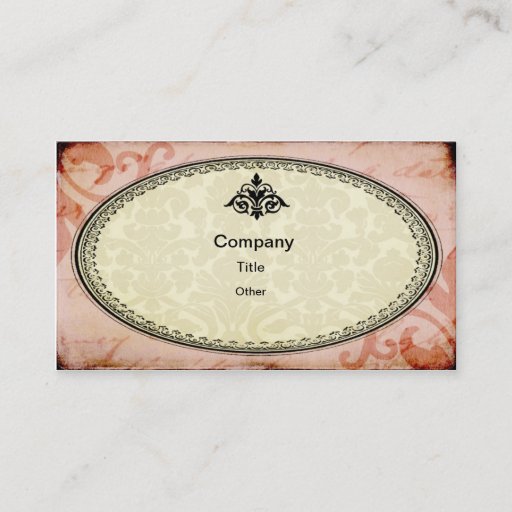 Customizable Pink Shabby Chic Business Card