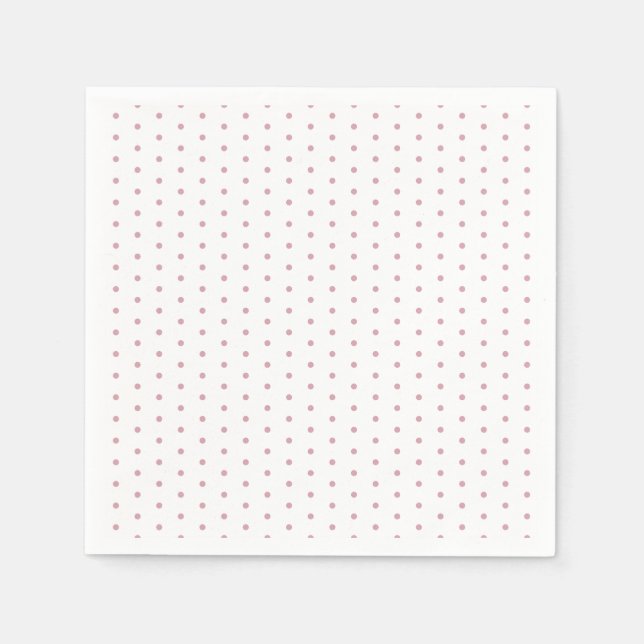 Pink Shabby Chic Polkadot Baby Girl Shower Napkins (Front)