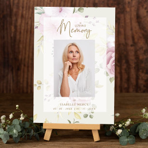 Pink Shades Botanical Floral Traditional Photo Fun Poster