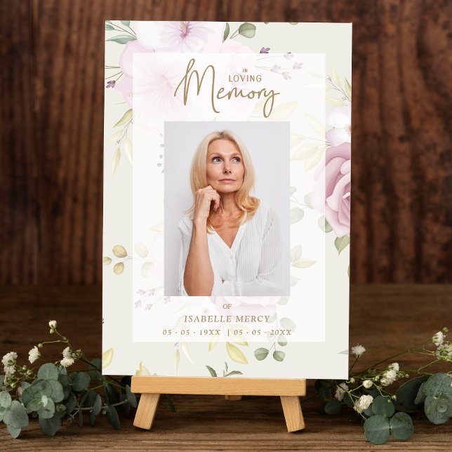 Pink Shades Botanical Floral Traditional Photo Fun Poster (Creator Uploaded)