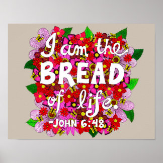 Pink Shades Flower Doodle Typography Bible Verse Poster
