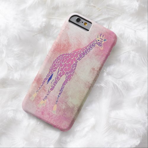 Pink Shades Giraffe Barely There iPhone 6 Case