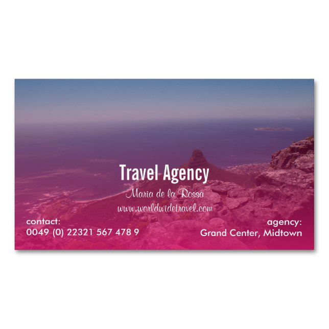pink shades Magnetic Business Cards (Front)