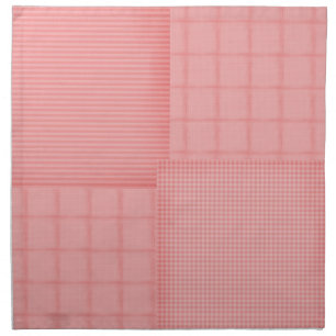 Pink Shades Multi Striped Check Patterns Cloth Napkin