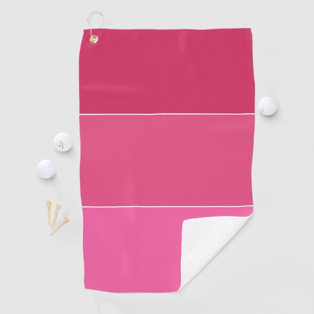 Pink Shades of Hawaii Stripes Golf Towel (InSitu)