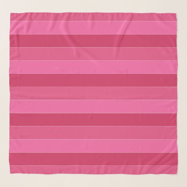 Pink Shades of Hawaii Stripes Scarf (Front)